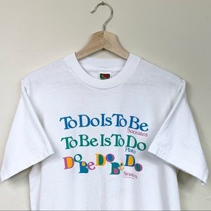 Vintage 90’s Philosophy Sinatra Music Funny Quote Novelty T-shirt